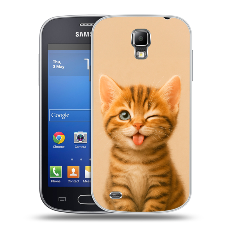 Пластиковый чехол на Samsung Galaxy S4 Active с принтом котенок Пластиковый чехол на Samsung Galaxy S4 Active с принтом котенок