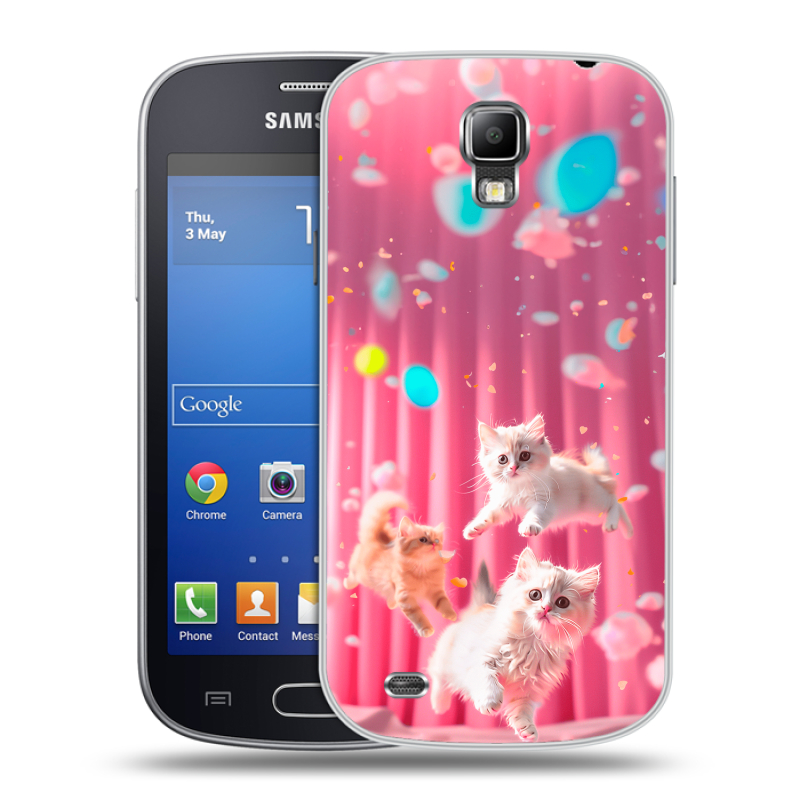 Пластиковый чехол на Samsung Galaxy S4 Active с принтом милые котики Пластиковый чехол на Samsung Galaxy S4 Active с принтом милые котики