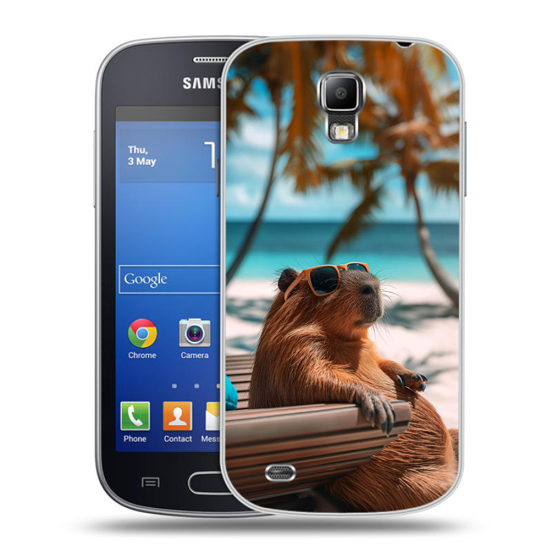 Пластиковый чехол на Samsung Galaxy S4 Active с принтом Капибара Пластиковый чехол на Samsung Galaxy S4 Active с принтом Капибара