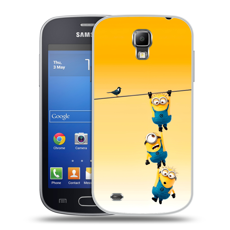 Пластиковый чехол на Samsung Galaxy S4 Active с принтом Миньоны Пластиковый чехол на Samsung Galaxy S4 Active с принтом Миньоны