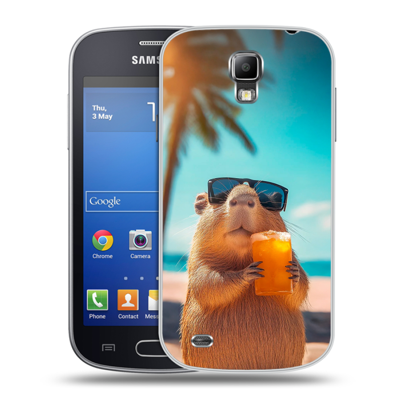 Пластиковый чехол на Samsung Galaxy S4 Active с принтом Капибара Пластиковый чехол на Samsung Galaxy S4 Active с принтом Капибара