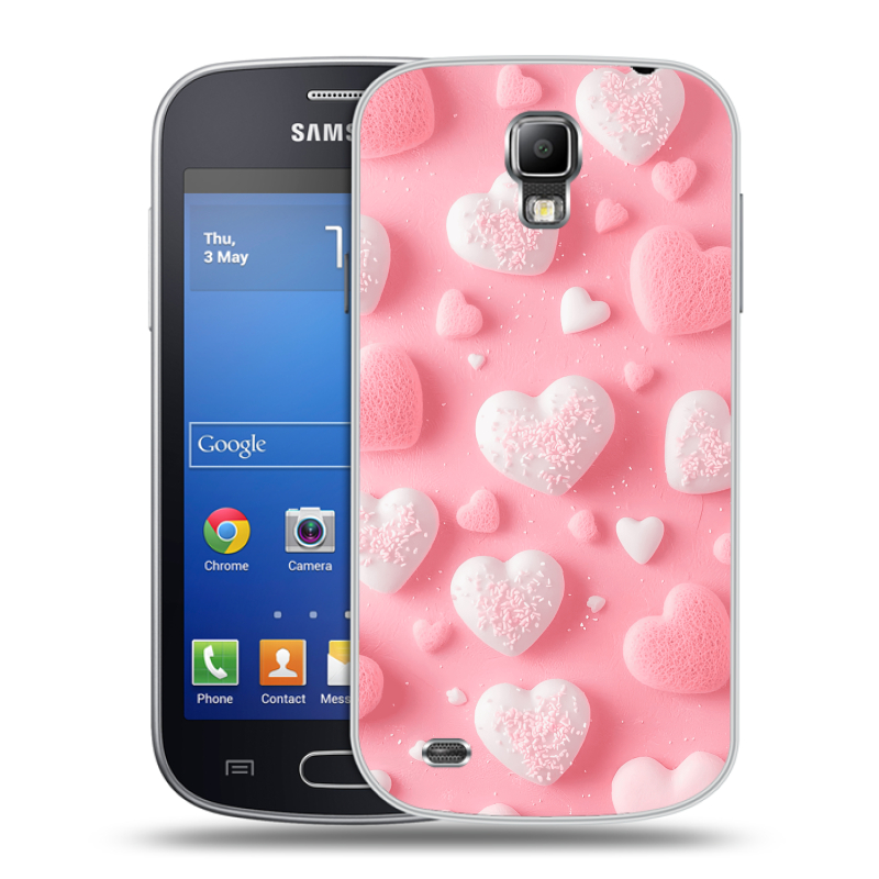 Пластиковый чехол на Samsung Galaxy S4 Active с принтом Сердечки Пластиковый чехол на Samsung Galaxy S4 Active с принтом Сердечки