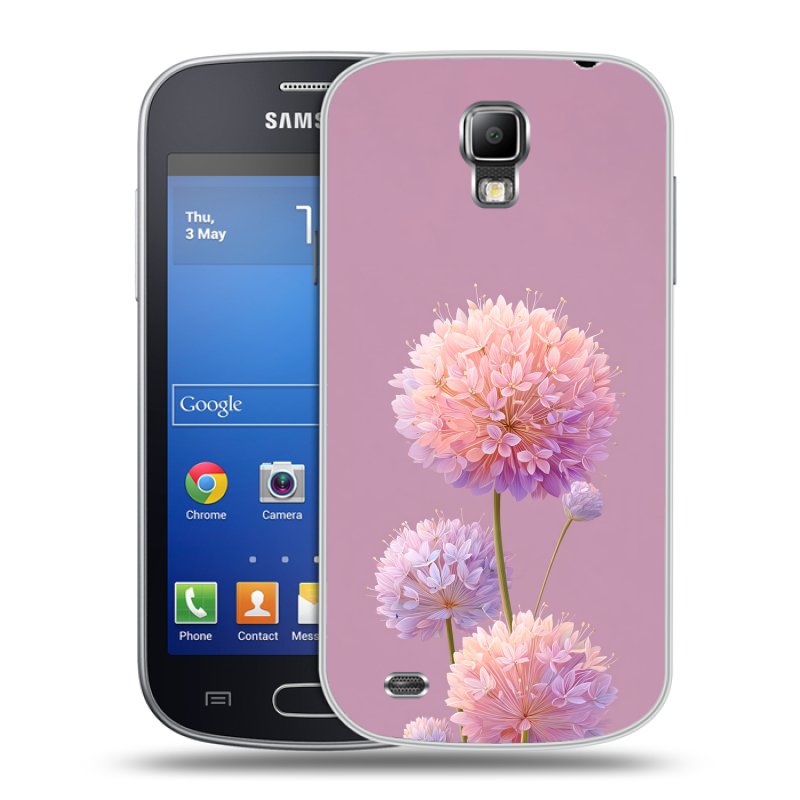 Пластиковый чехол на Samsung Galaxy S4 Active с принтом Цветы Пластиковый чехол на Samsung Galaxy S4 Active с принтом Цветы