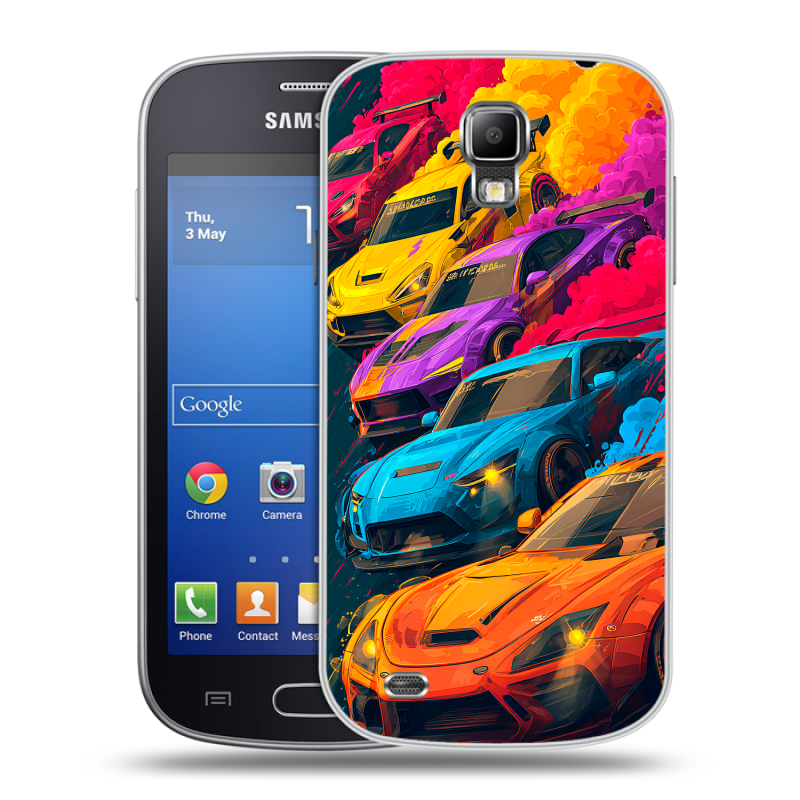 Пластиковый чехол на Samsung Galaxy S4 Active с принтом Тачки Пластиковый чехол на Samsung Galaxy S4 Active с принтом Тачки