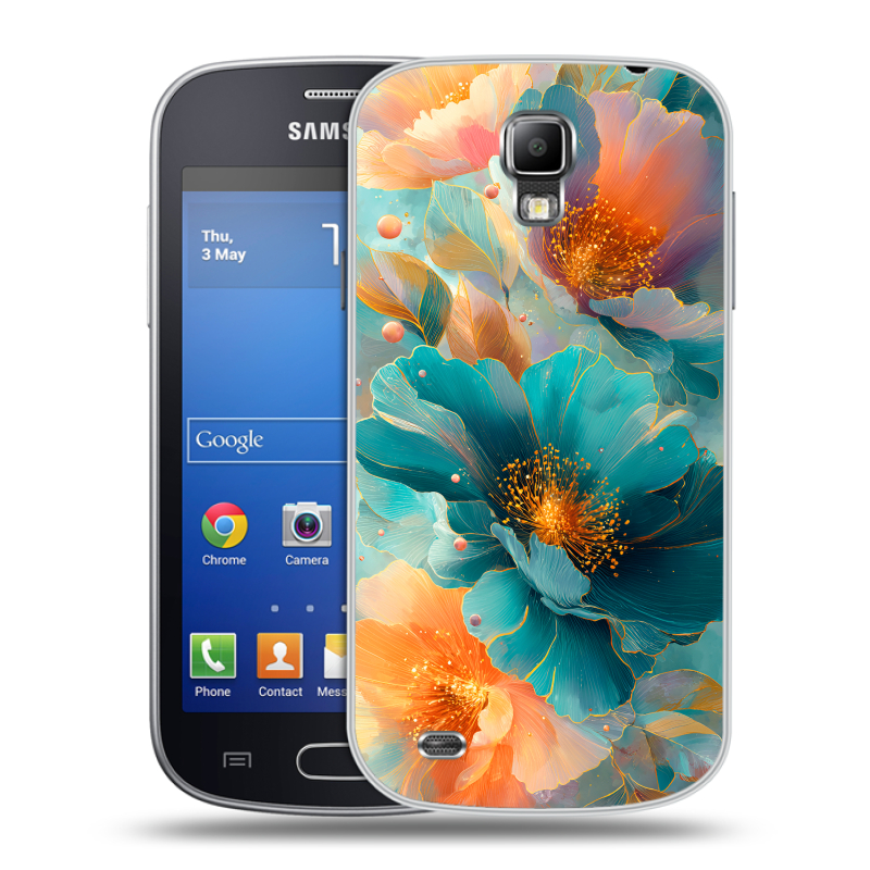 Пластиковый чехол на Samsung Galaxy S4 Active с принтом Цветы Пластиковый чехол на Samsung Galaxy S4 Active с принтом Цветы