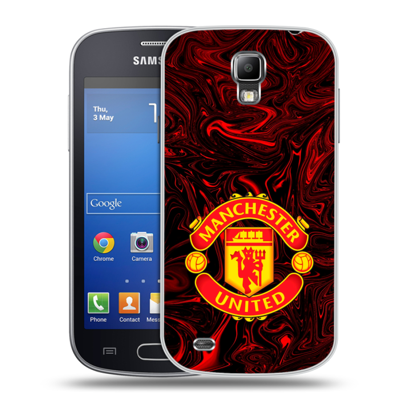 Пластиковый чехол на Samsung Galaxy S4 Active с принтом Manchester United Пластиковый чехол на Samsung Galaxy S4 Active с принтом Manchester United