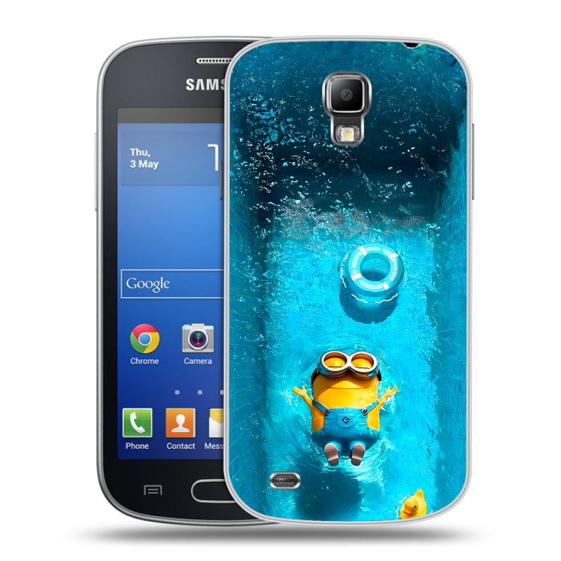 Пластиковый чехол на Samsung Galaxy S4 Active с принтом Миньоны Пластиковый чехол на Samsung Galaxy S4 Active с принтом Миньоны