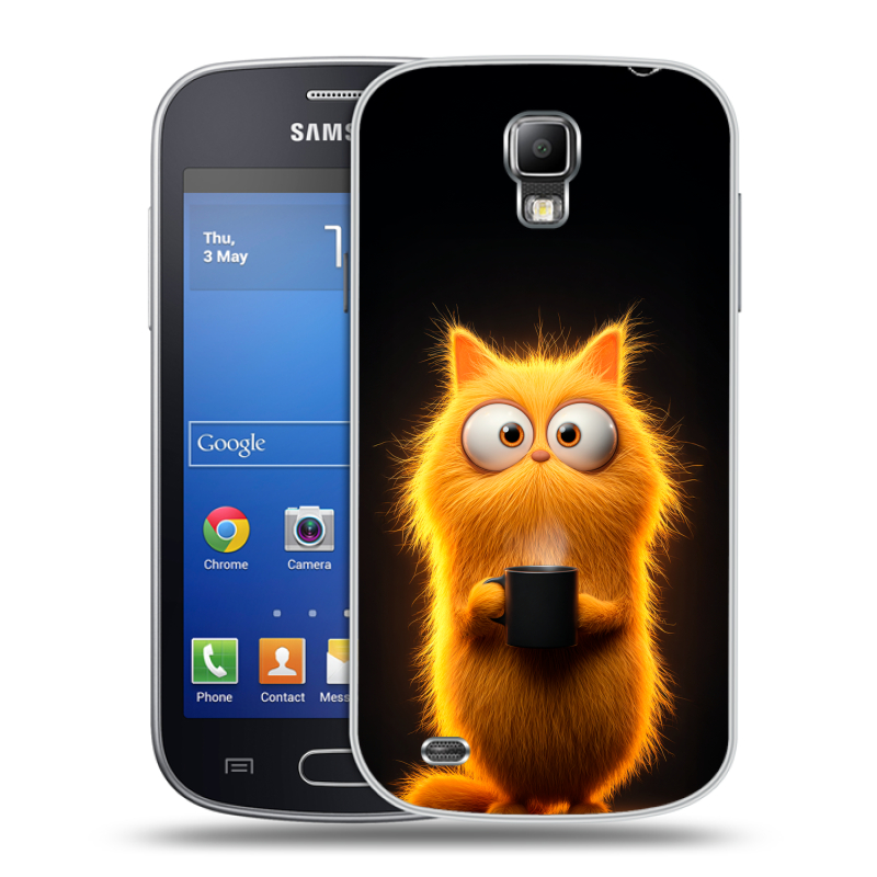 Пластиковый чехол на Samsung Galaxy S4 Active с принтом Смешной кот Пластиковый чехол на Samsung Galaxy S4 Active с принтом Смешной кот