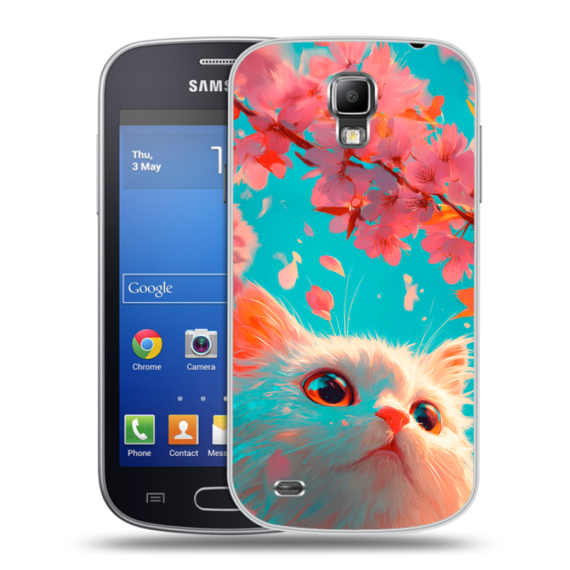 Пластиковый чехол на Samsung Galaxy S4 Active с принтом Красивый кот Пластиковый чехол на Samsung Galaxy S4 Active с принтом Красивый кот