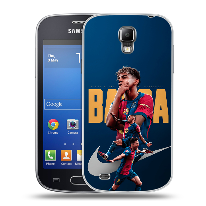 Пластиковый чехол на Samsung Galaxy S4 Active с принтом Барселона Barca Yamal Пластиковый чехол на Samsung Galaxy S4 Active с принтом Барселона Barca Yamal