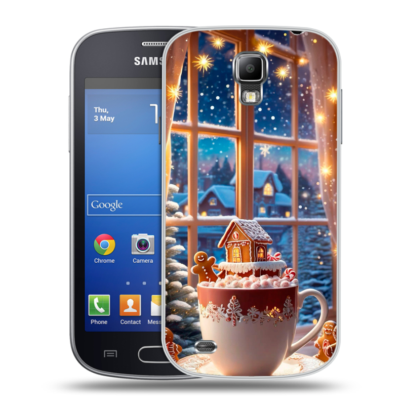 Пластиковый чехол на Samsung Galaxy S4 Active с принтом Новый год Пластиковый чехол на Samsung Galaxy S4 Active с принтом Новый год