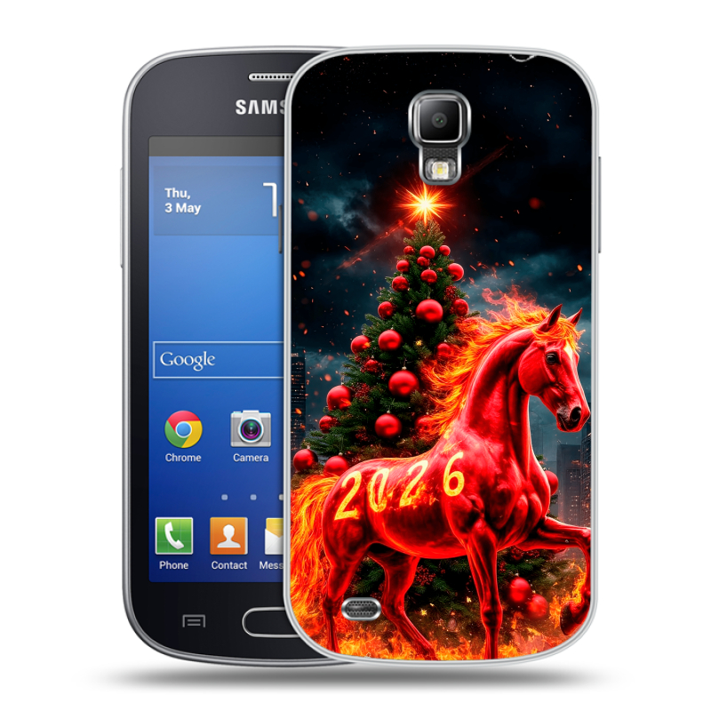 Пластиковый чехол на Samsung Galaxy S4 Active с принтом Новый год Пластиковый чехол на Samsung Galaxy S4 Active с принтом Новый год