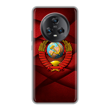 Силиконовый чехол на Honor Magic 5 с принтом Герб СССР Силиконовый чехол на Honor Magic 5 с принтом Герб СССР