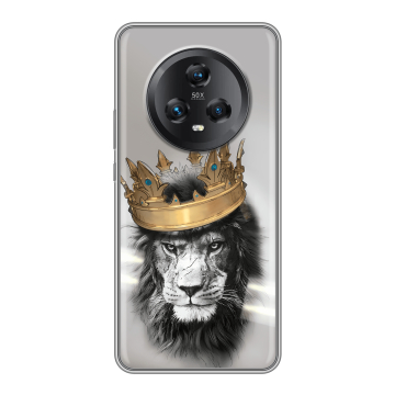 Силиконовый чехол на Honor Magic 5 с принтом Лев с короной Силиконовый чехол на Honor Magic 5 с принтом Лев с короной