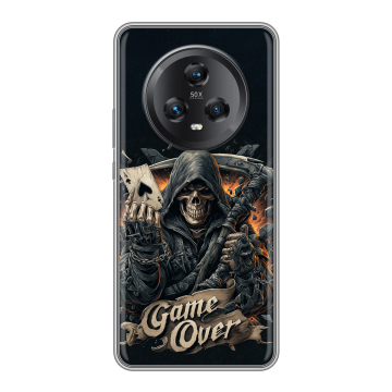 Силиконовый чехол на Honor Magic 5 с принтом Скелет карты Силиконовый чехол на Honor Magic 5 с принтом Скелет карты