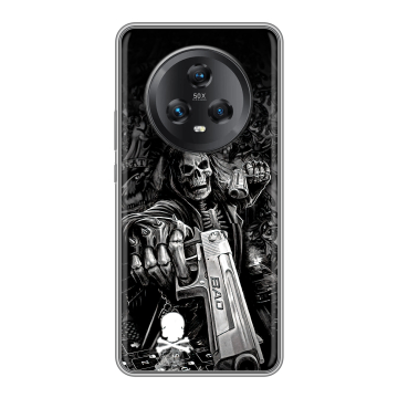 Силиконовый чехол на Honor Magic 5 с принтом Скелет Силиконовый чехол на Honor Magic 5 с принтом Скелет