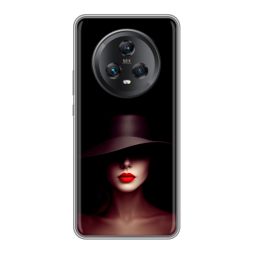 Силиконовый чехол на Honor Magic 5 с принтом Девушка в шляпе