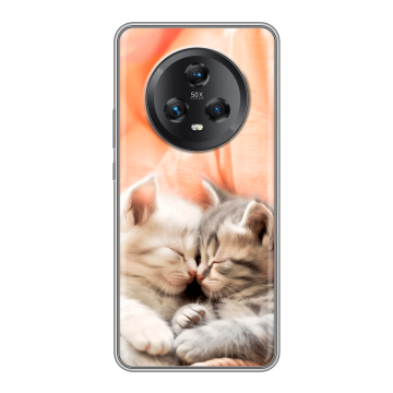 Силиконовый чехол на Honor Magic 5 с принтом Котята