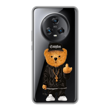 Силиконовый чехол на Honor Magic 5 с принтом Мишка
