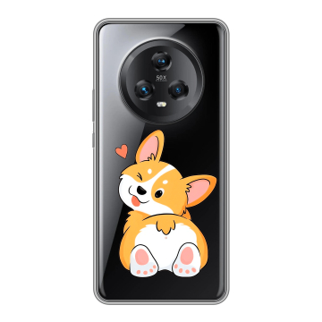 Силиконовый чехол на Honor Magic 5 с принтом Корги