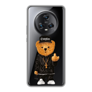 Силиконовый чехол на Honor Magic 5 с принтом Плюшевый медведь