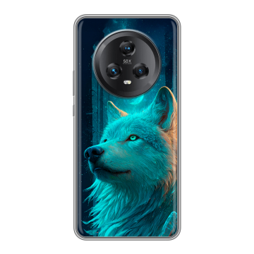 Силиконовый чехол на Honor Magic 5 с принтом бабочки саккура