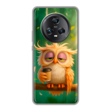 Силиконовый чехол на Honor Magic 5 с принтом сова Силиконовый чехол на Honor Magic 5 с принтом сова