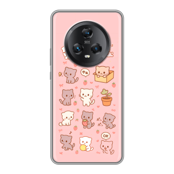 Силиконовый чехол на Honor Magic 5 с принтом Hello Kitty Хелоу Кити