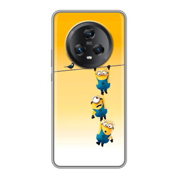 Силиконовый чехол на Honor Magic 5 с принтом Миньоны