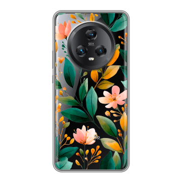 Силиконовый чехол на Honor Magic 5 с принтом Цветы паттерн