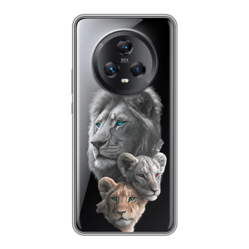 Силиконовый чехол на Honor Magic 5 с принтом Львы