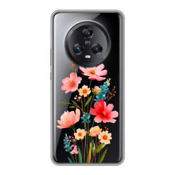 Силиконовый чехол на Honor Magic 5 с принтом Цветы
