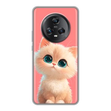 Силиконовый чехол на Honor Magic 5 с принтом Розовый котенок