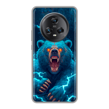 Силиконовый чехол на Honor Magic 5 с принтом Медведь