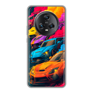 Силиконовый чехол на Honor Magic 5 с принтом Тачки