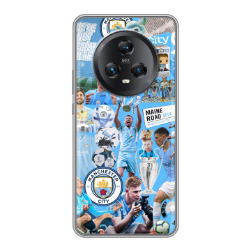 Силиконовый чехол на Honor Magic 5 с принтом Man City Манчестер Сити