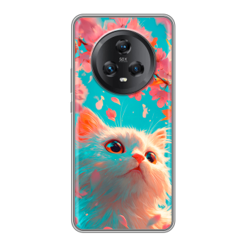 Силиконовый чехол на Honor Magic 5 с принтом Красивый кот