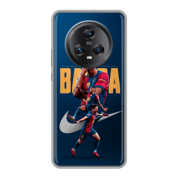 Силиконовый чехол на Honor Magic 5 с принтом Барселона Barca Yamal Силиконовый чехол на Honor Magic 5 с принтом Барселона Barca Yamal