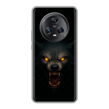 Силиконовый чехол на Honor Magic 5 с принтом Волк