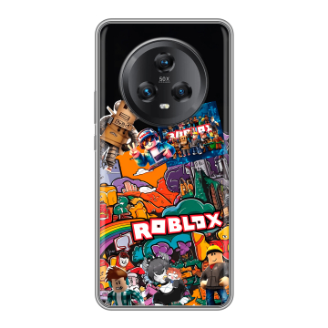 Силиконовый чехол на Honor Magic 5 с принтом Roblox Роблокс Силиконовый чехол на Honor Magic 5 с принтом Roblox Роблокс