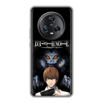 Силиконовый чехол на Honor Magic 5 с принтом Death note Тетрадь смерти