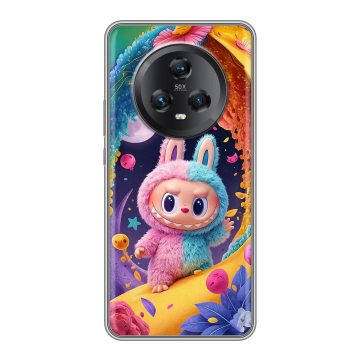 Силиконовый чехол на Honor Magic 5 с принтом Labubu Лабубу