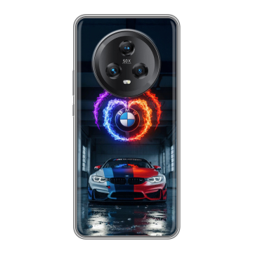 Силиконовый чехол на Honor Magic 5 с принтом BMW БМВ