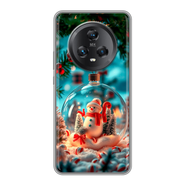 Силиконовый чехол на Honor Magic 5 с принтом Новый год
