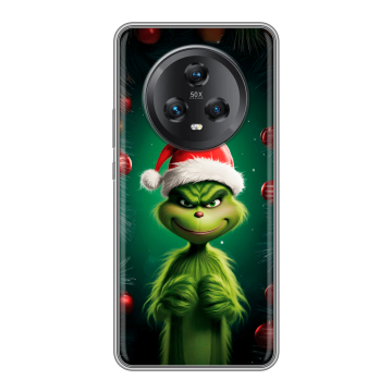 Силиконовый чехол на Honor Magic 5 с принтом Гринч Новый год Рождество