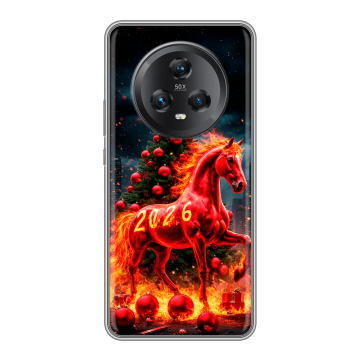 Силиконовый чехол на Honor Magic 5 с принтом Новый год