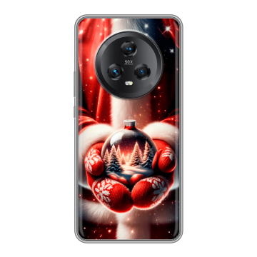 Силиконовый чехол на Honor Magic 5 с принтом Новый год