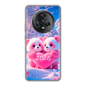 Силиконовый чехол на Honor Magic 5 с принтом Новый год