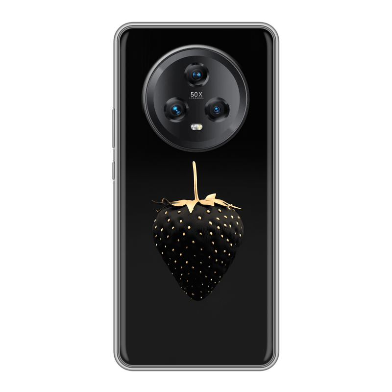 Силиконовый чехол на Honor Magic 5 с принтом Черная клубника Силиконовый чехол на Honor Magic 5 с принтом Черная клубника