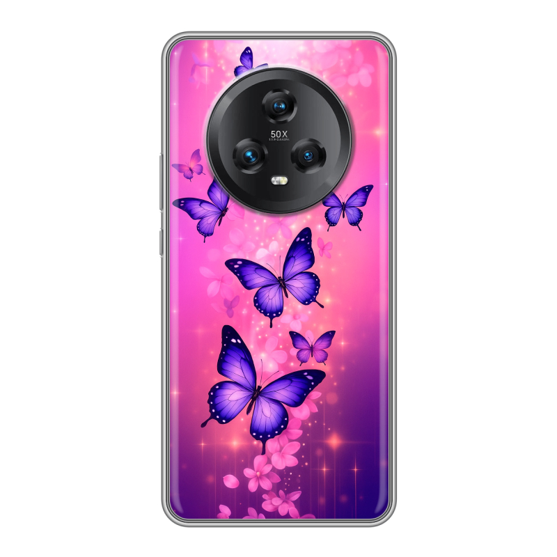 Силиконовый чехол на Honor Magic 5 с принтом Бабочки Силиконовый чехол на Honor Magic 5 с принтом Бабочки